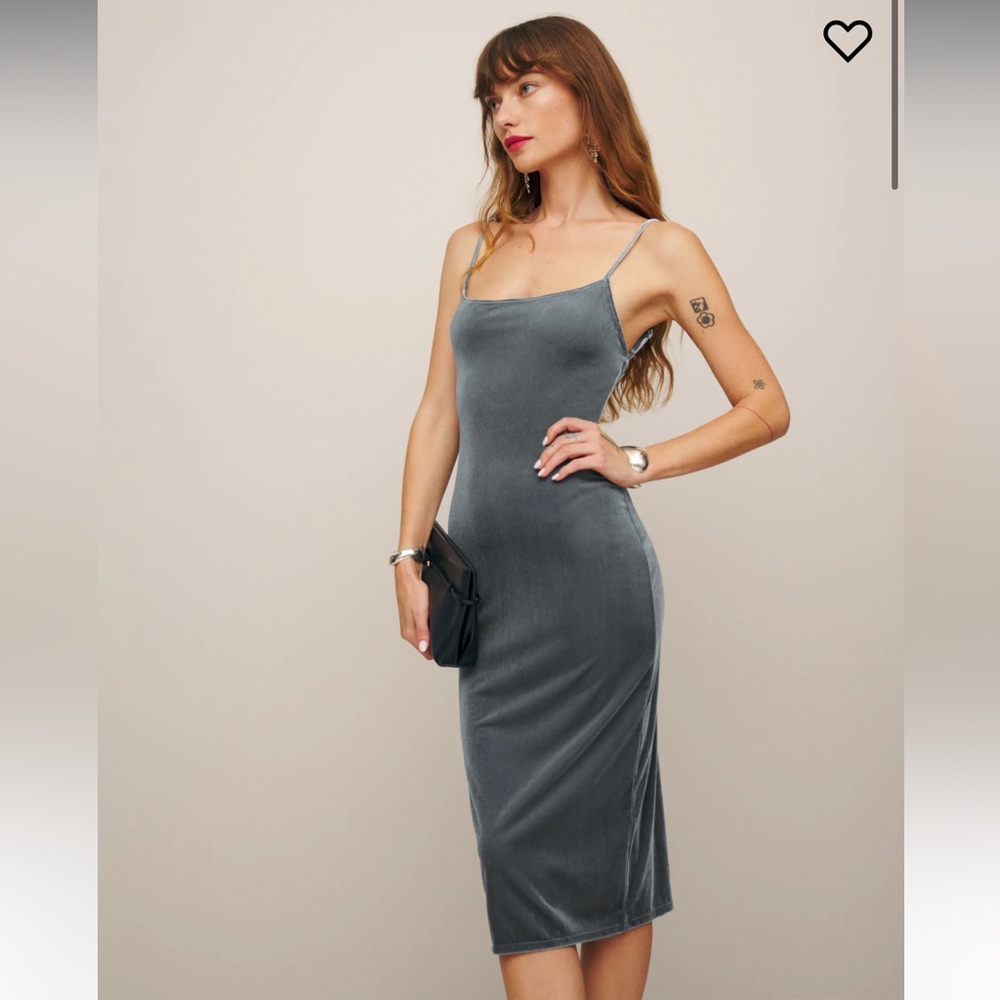 Reformation Merel Velvet Dress